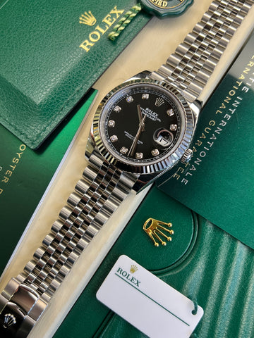 Rolex Datejust 41 Black Diamond Dial (2022 Full Set)