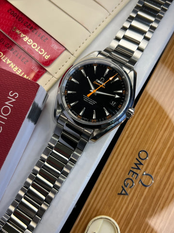 Omega Aqua Terra 41.5 - Black & Orange (2017 Box & Papers)