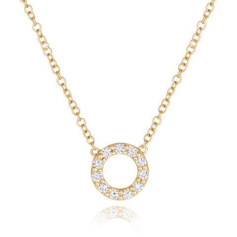 18ct Yellow Gold Diamond Necklace