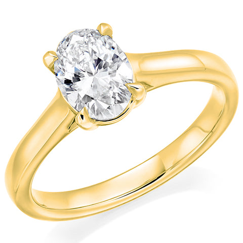 18ct Yellow Gold 2.50ct Oval Diamond Solitaire