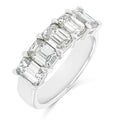 Platinum Emerald Cut 5 Stone 3ct Lab Grown Diamond Ring