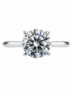 Platinum 2.07ct Round Brilliant Cut Lab Grown Diamond Solitaire