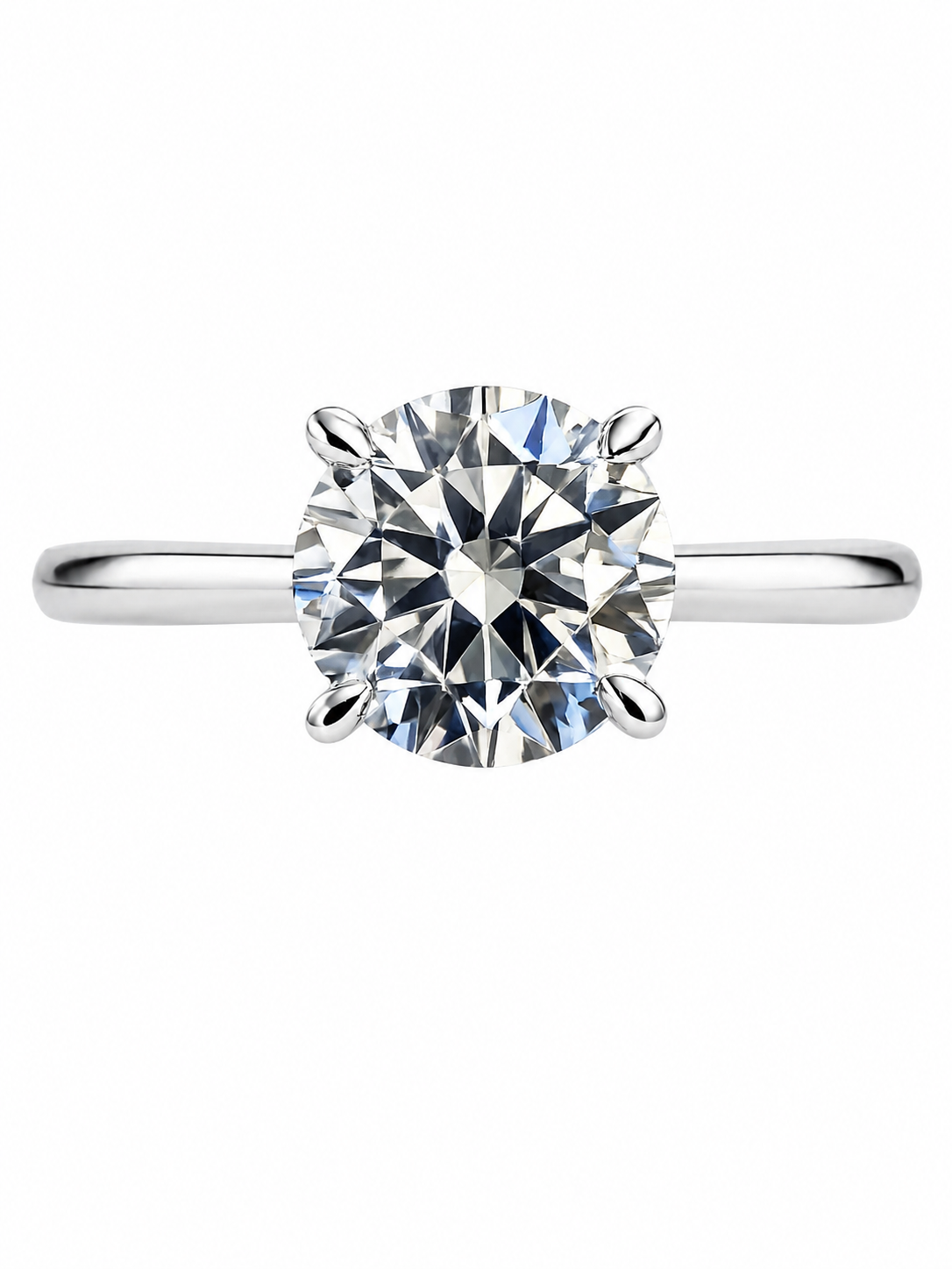 Platinum 2.07ct Round Brilliant Cut Lab Grown Diamond Solitaire
