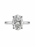 Platinum 2.03ct Oval Cut Lab Grown Diamond Solitaire