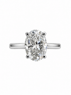 Platinum 2.03ct Oval Cut Lab Grown Diamond Solitaire