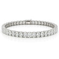 Platinum 11ct Oval Cut Lab Grown Diamond Tennis Bracelet