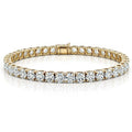 9CT Yellow Gold 5ct Lab Grown Diamond Tennis Bracelet