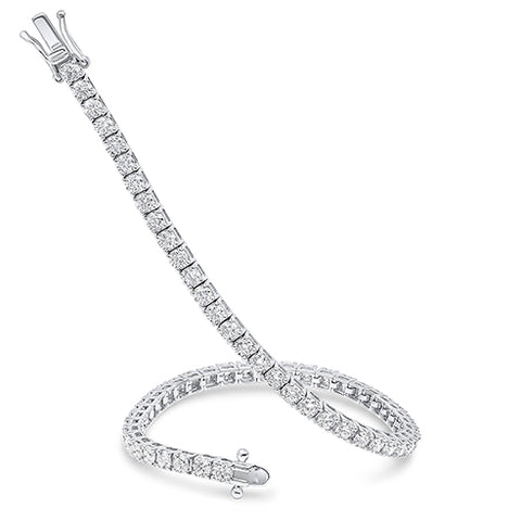 Platinum 6.50ct Diamond Tennis Bracelet