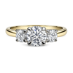 18ct Yellow Gold 1.19ct Total Lab Grown 3 stone Diamond Ring