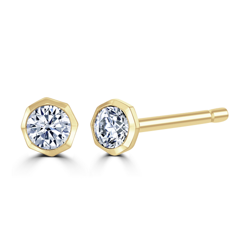 9ct Yellow Gold 0.15ct Diamond Stud Earring