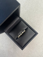 18ct Yellow Gold Diamond And Sapphire Half Eternity Ring