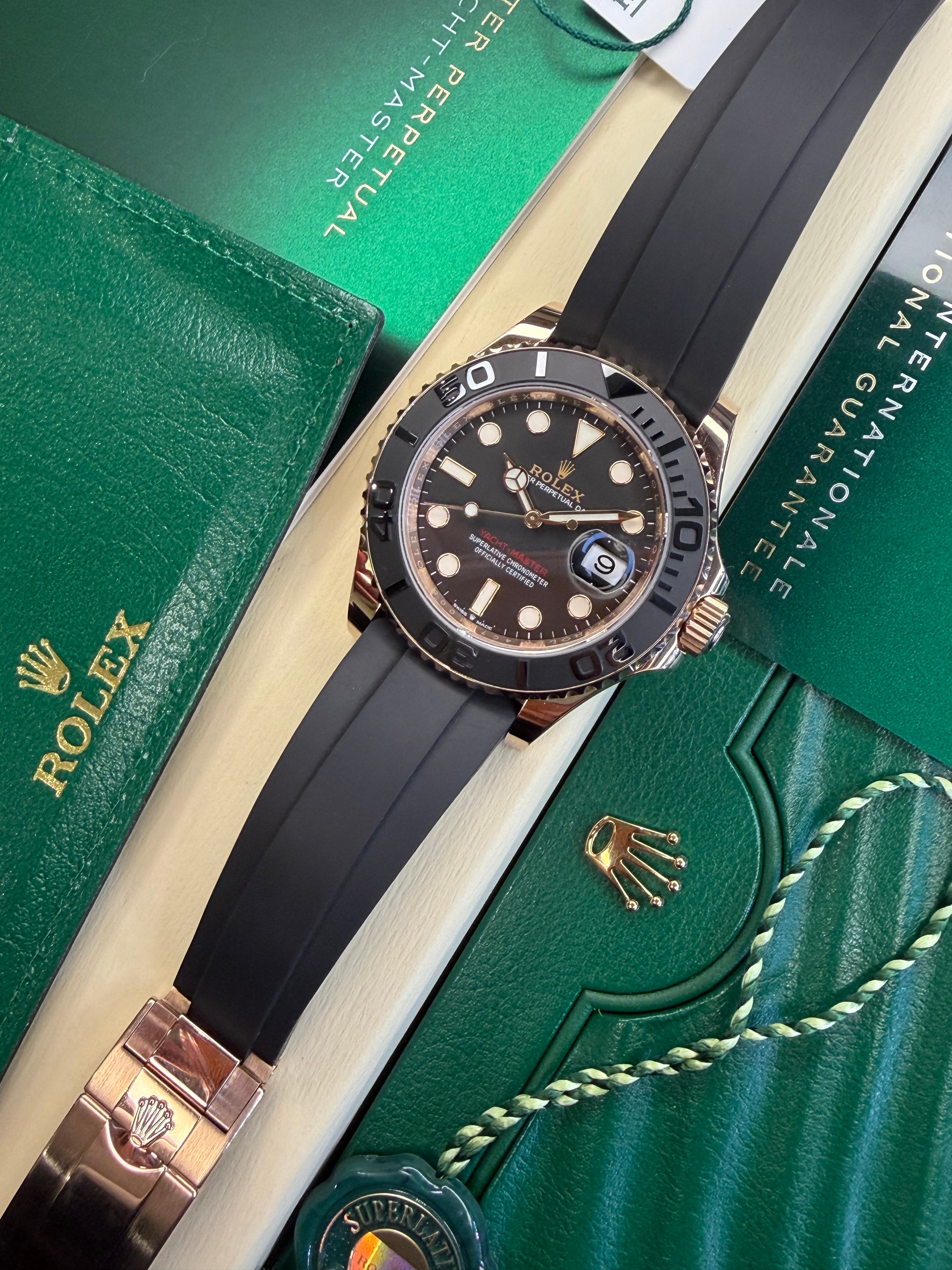 Rolex Yacht-Master 40 Rose Oysterflex (2021 Full Set) 126655