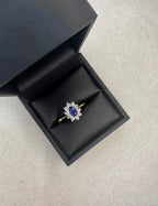 18ct Yellow gold Sapphire and Diamond Ring