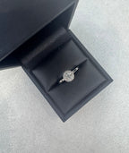 Platinum 0.30ct Round Brilliant Diamond with Halo