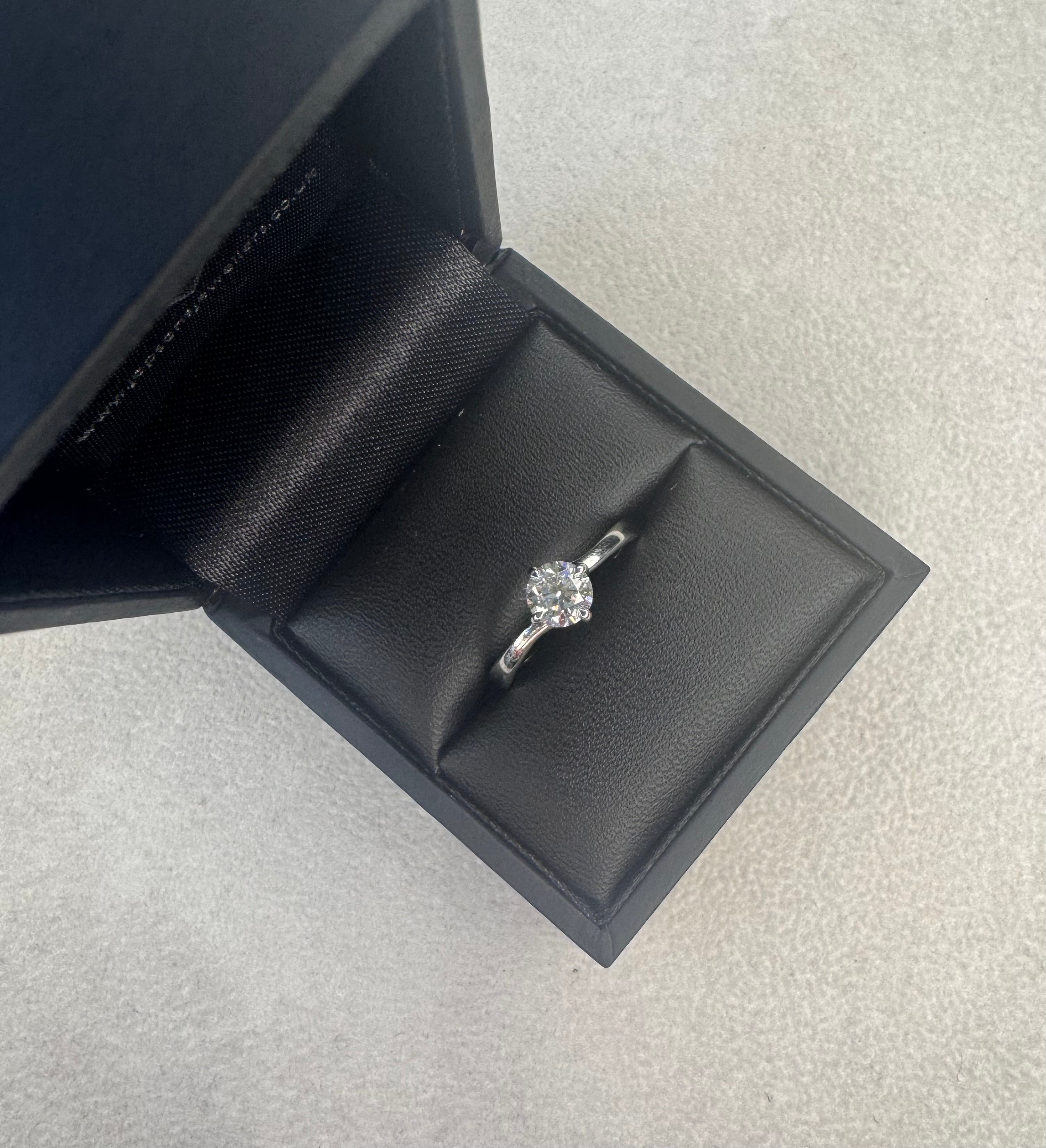 Platinum 0.70ct 4 Claw Diamond Ring