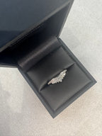 Platinum 0.30ct Wishbone Style Diamond Half Eternity Ring