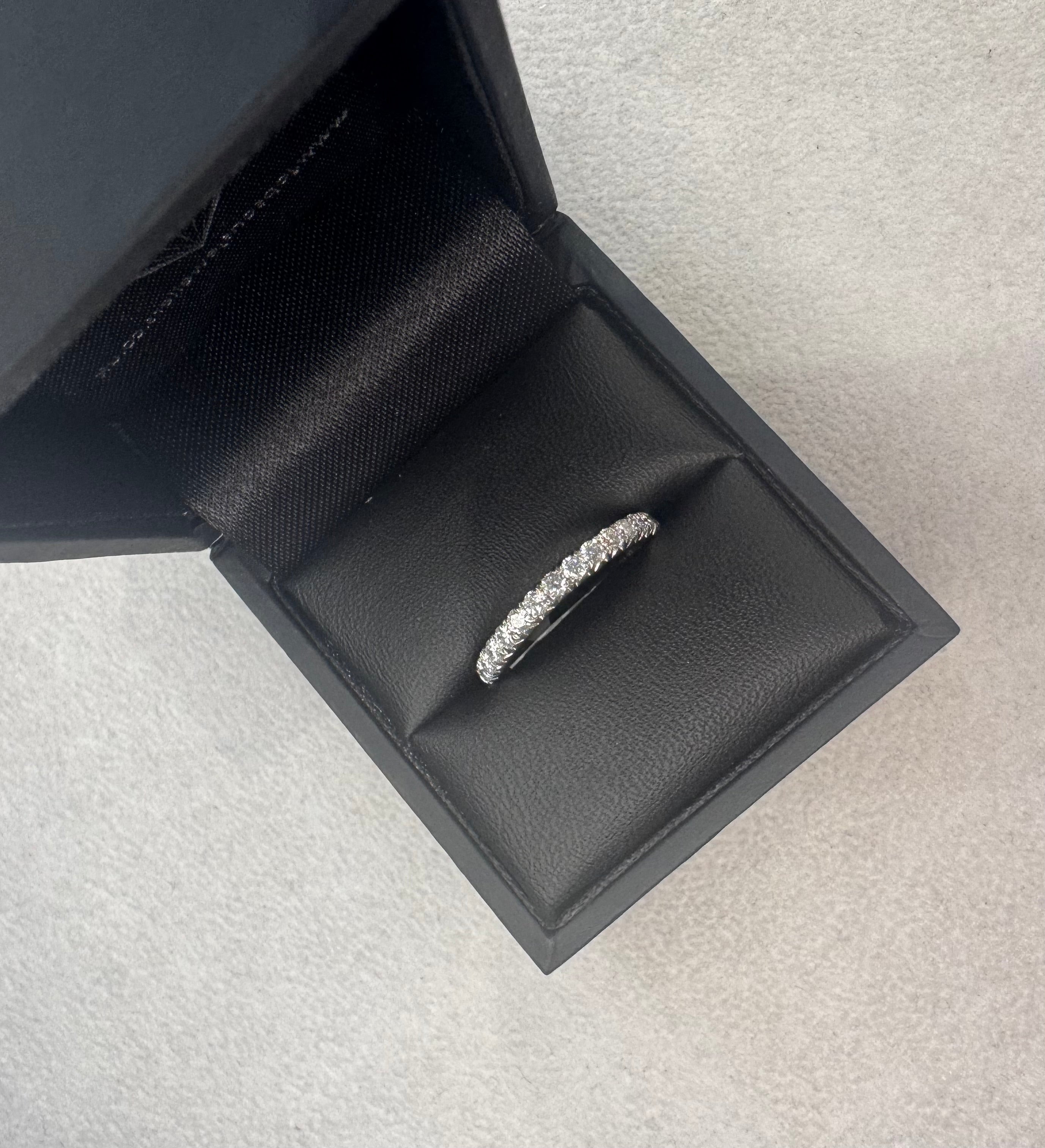 Platinum 0.50ct Lab Grown Half Eternity Ring