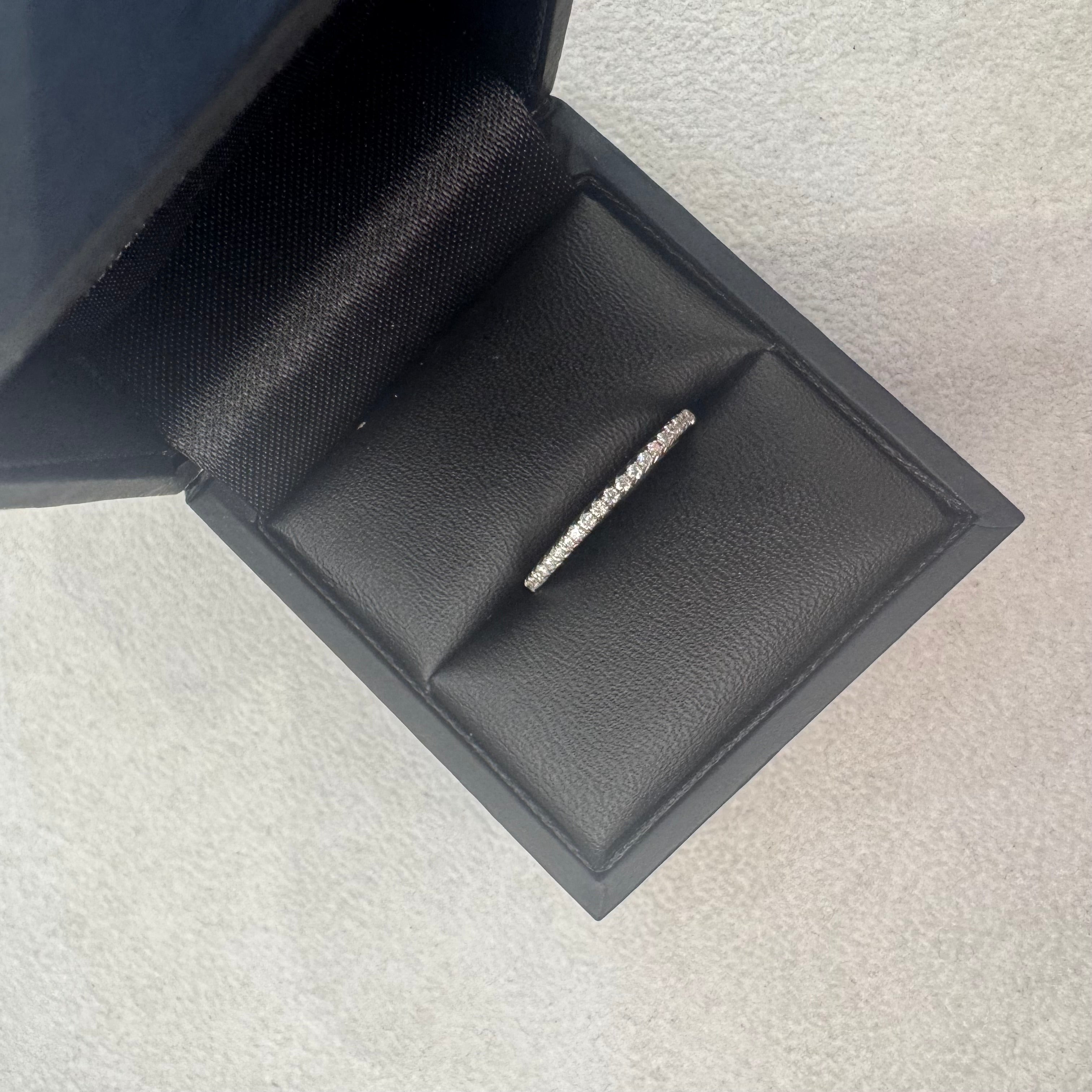 Platinum 0.15ct Diamond French Cut Half Eternity Ring