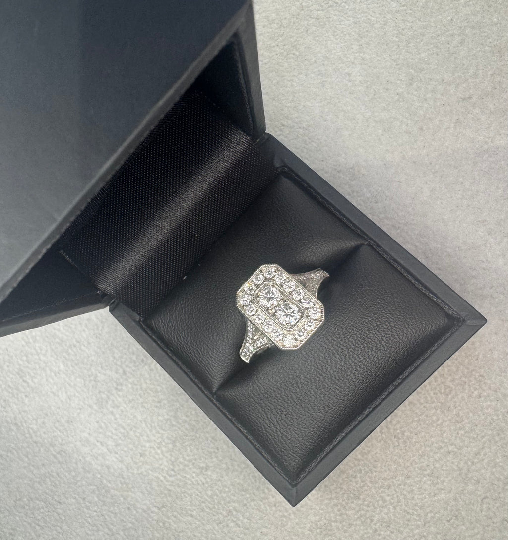 Platinum Diamond Cluster Ring
