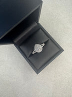 Platinum Pear Cut Solitaire With Double Halo