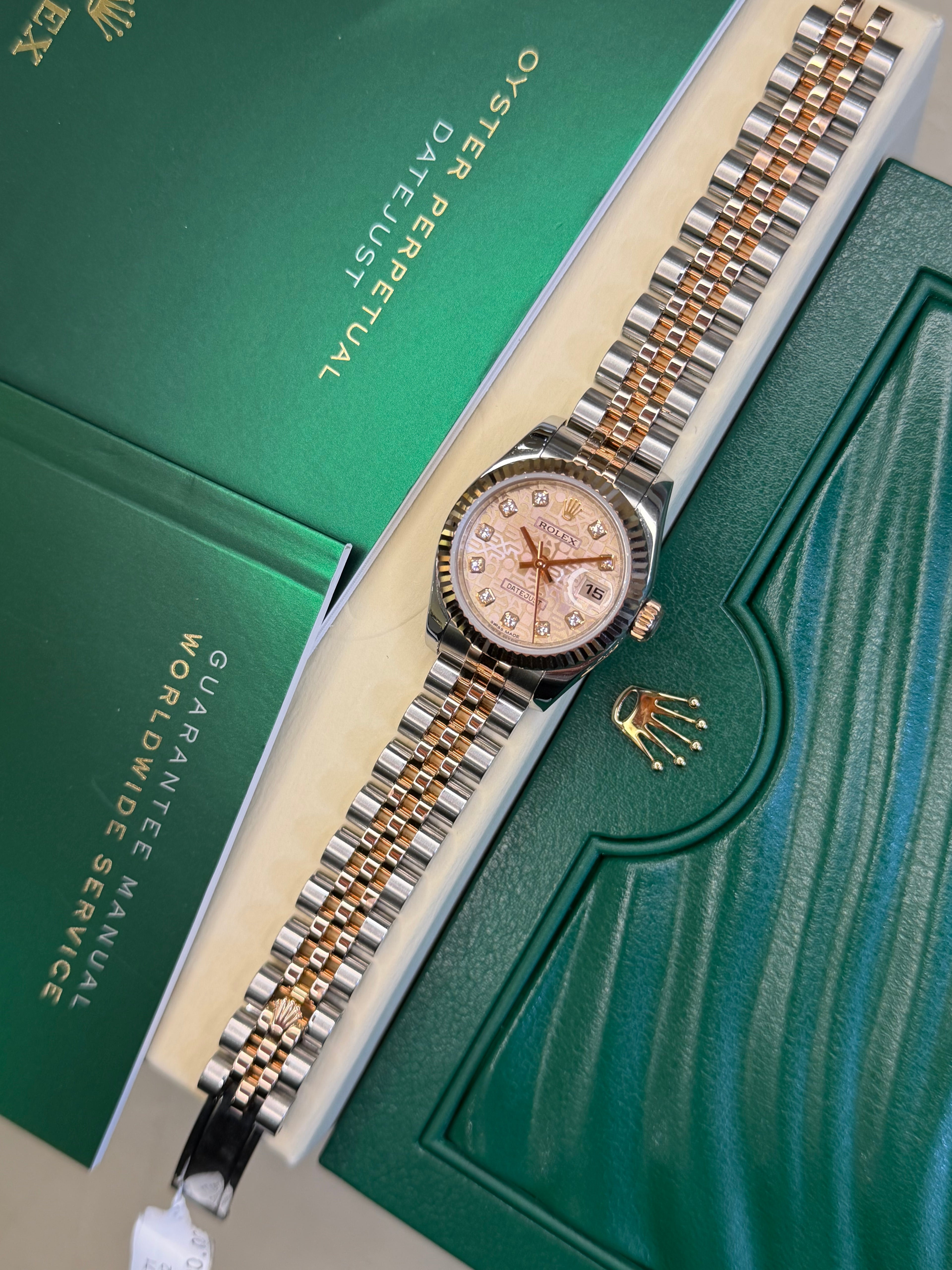 Rolex Datejust 26 Steel & Rose (Watch, Box & Warranty) 179171