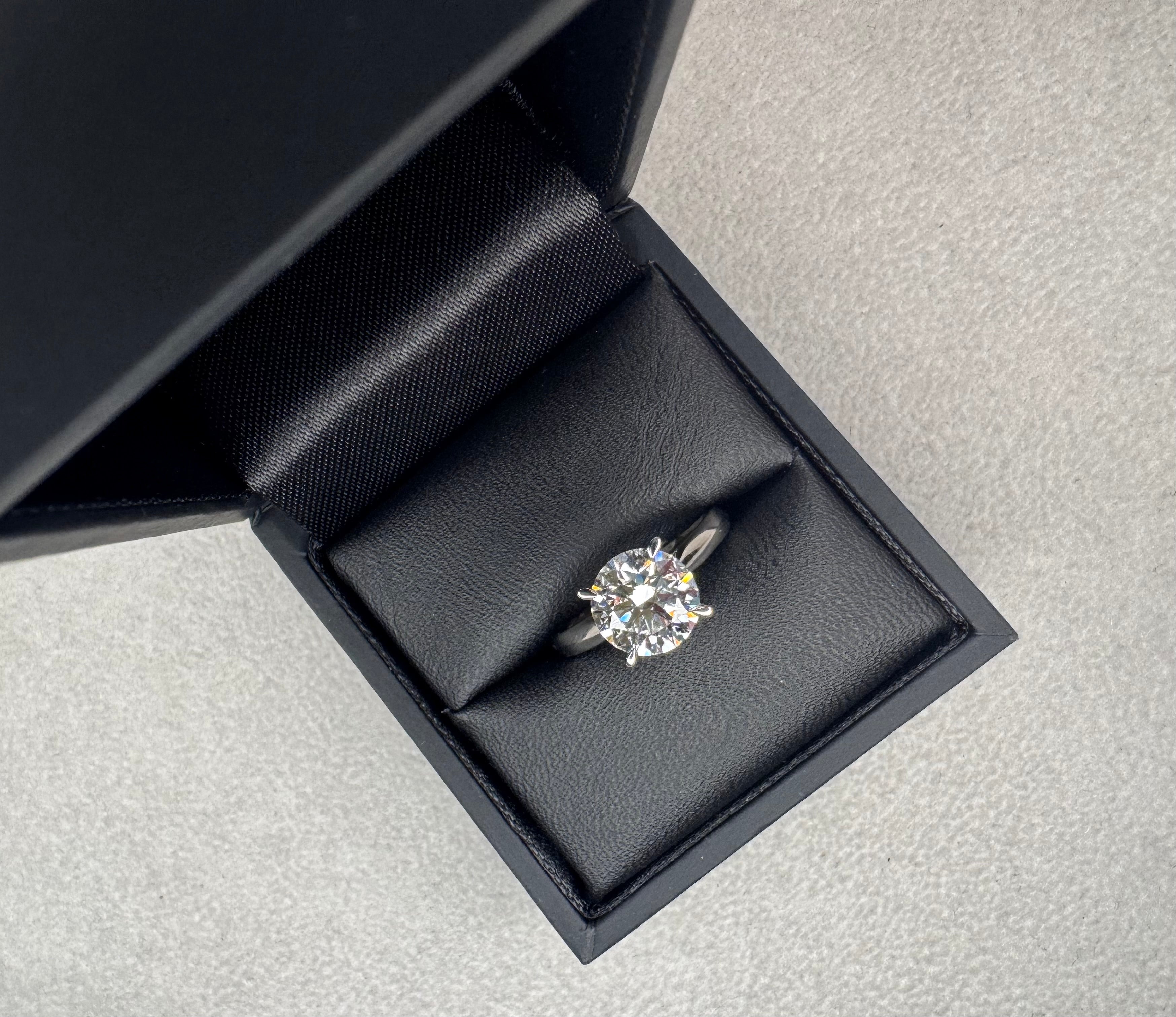 Platinum 2.07ct Round Brilliant Cut Lab Grown Diamond Solitaire