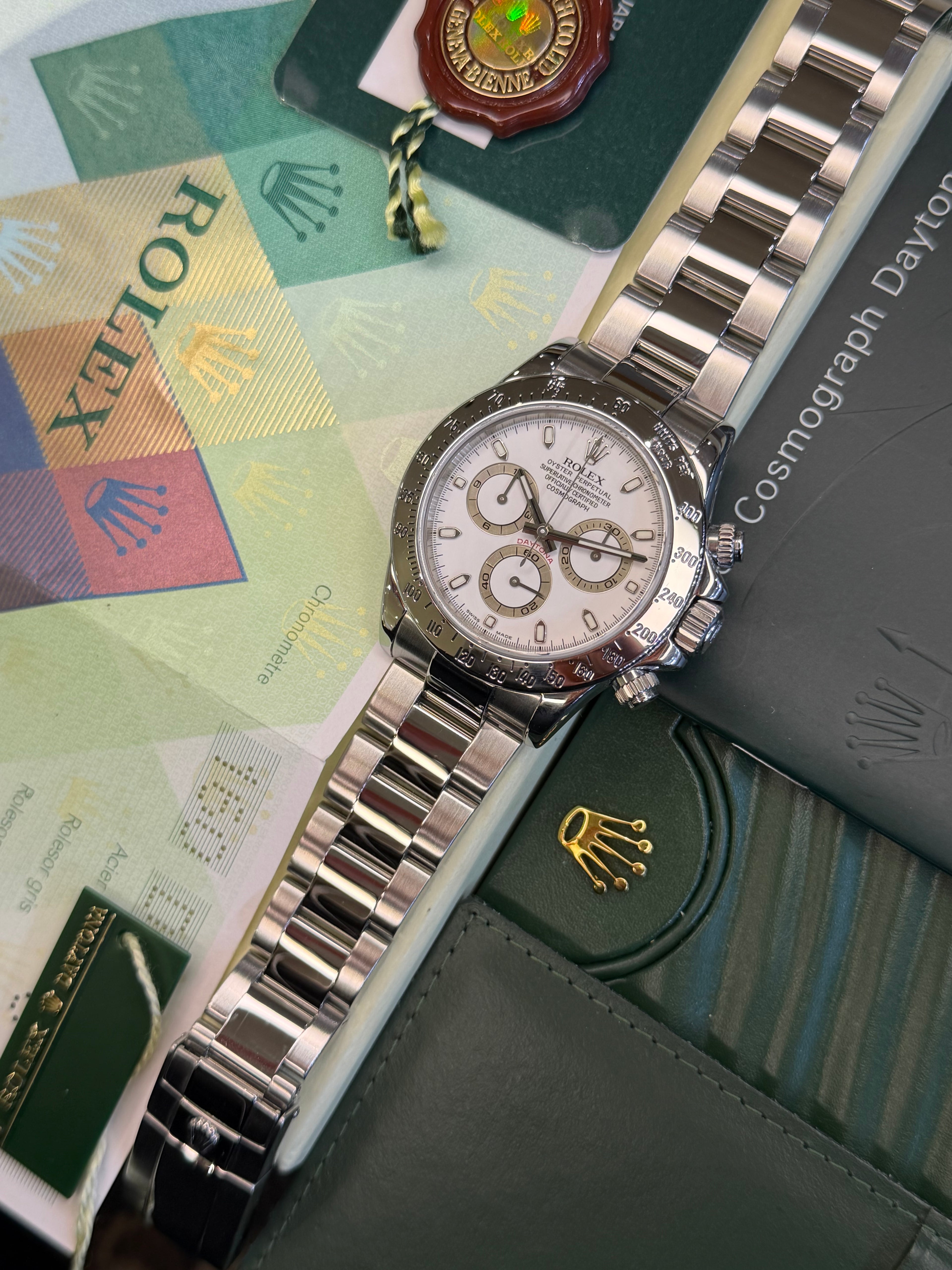 Rolex Daytona White Dial (2005 Box & Papers) 116520