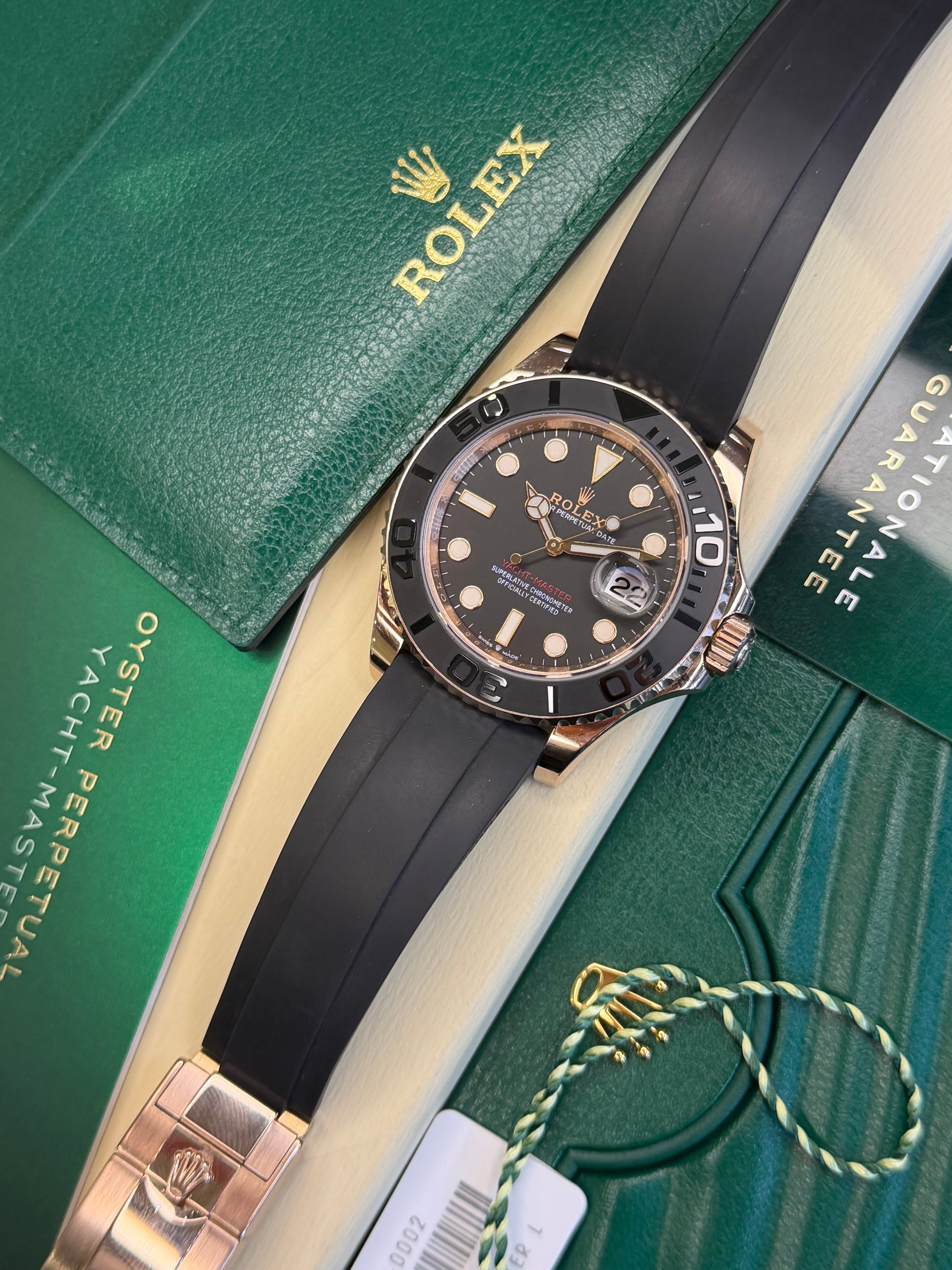 Rolex Yacht-Master 40 Rose Oysterflex (2022 Full Set) 126655