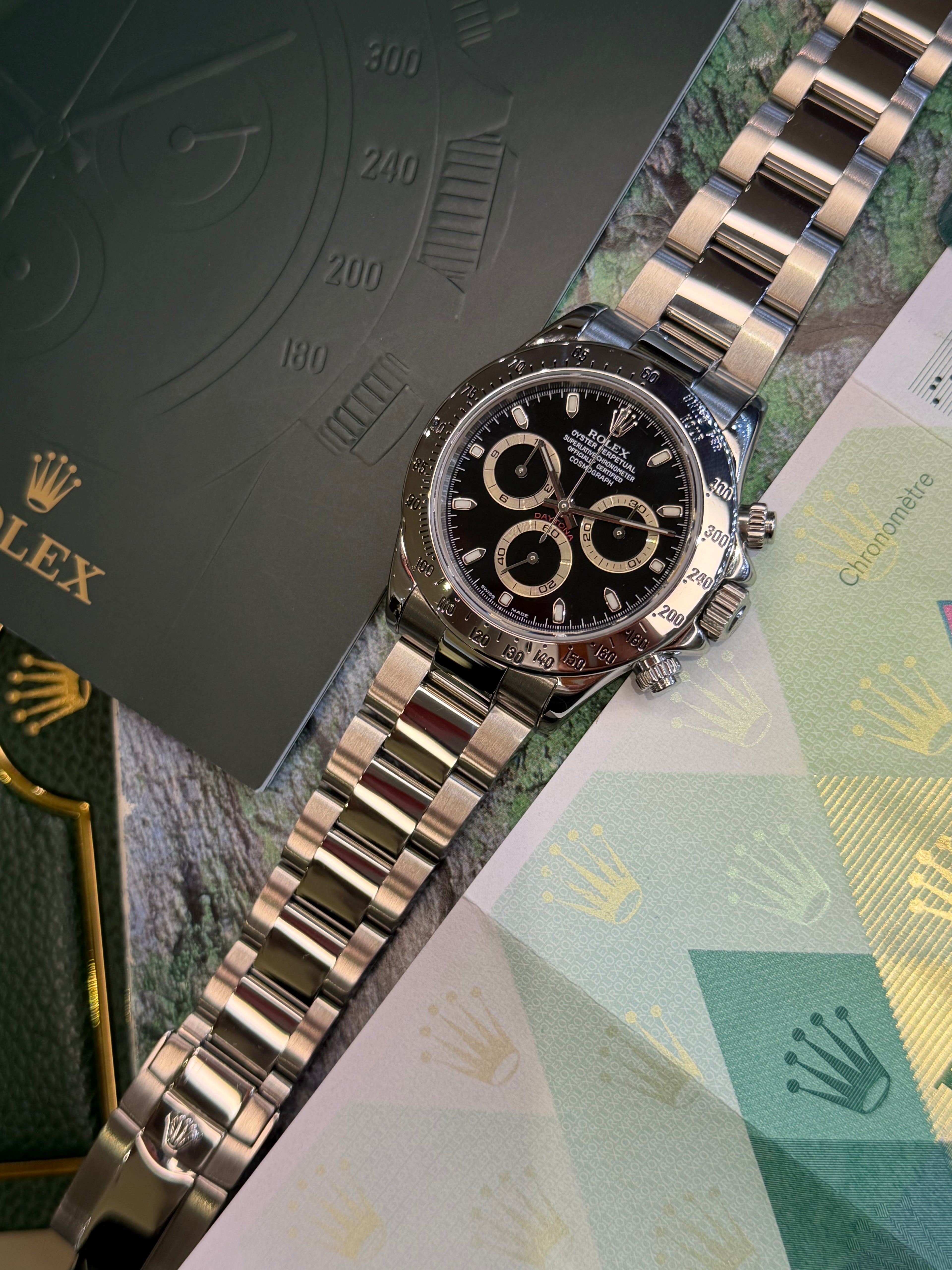 Rolex Daytona Black (2004 Box & Papers - 2021 & 2009 Rolex Service) 116520