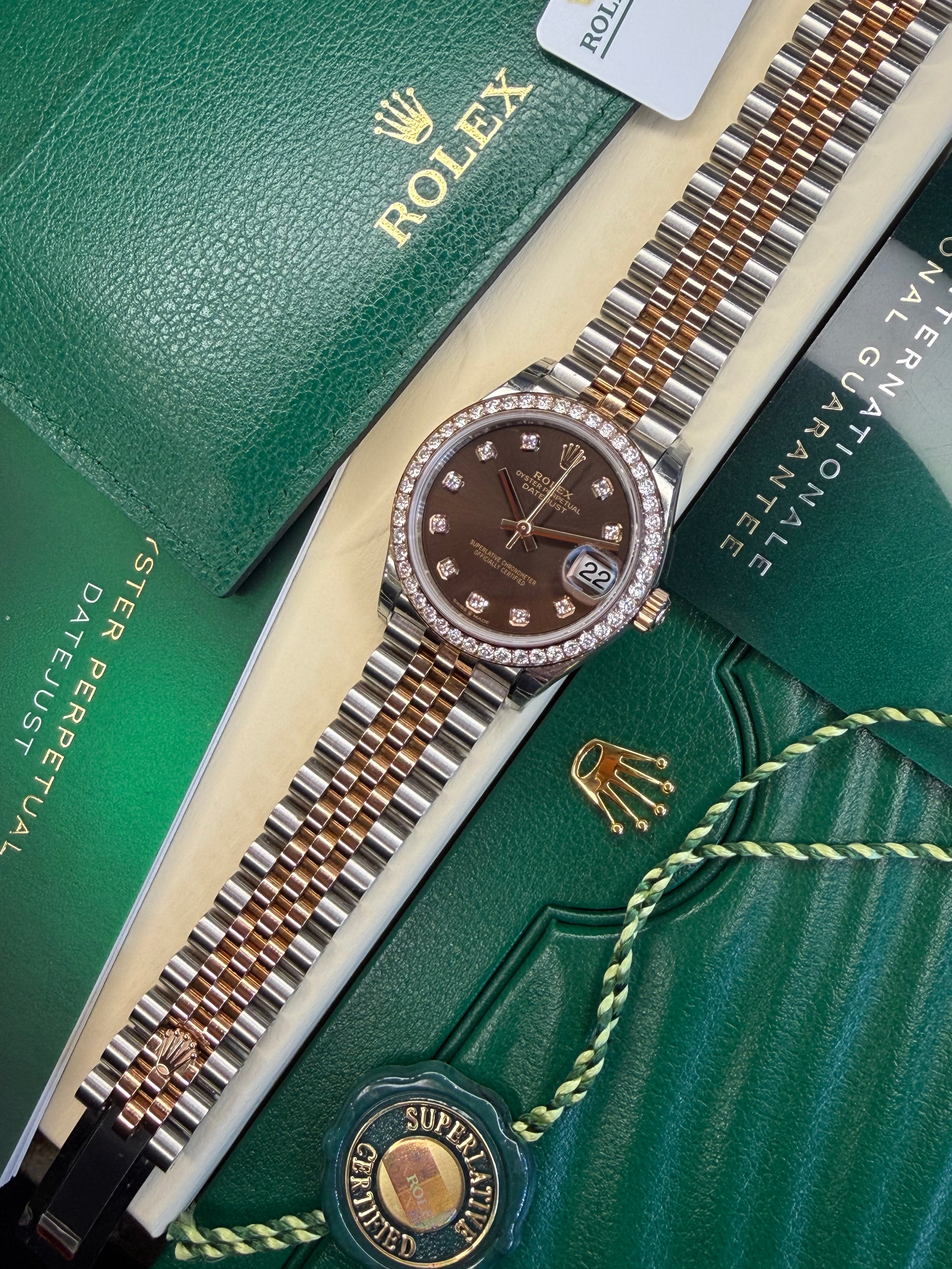 Rolex Datejust 31 Chocolate RBR Steel & Rose Gold (2022 Full Set)