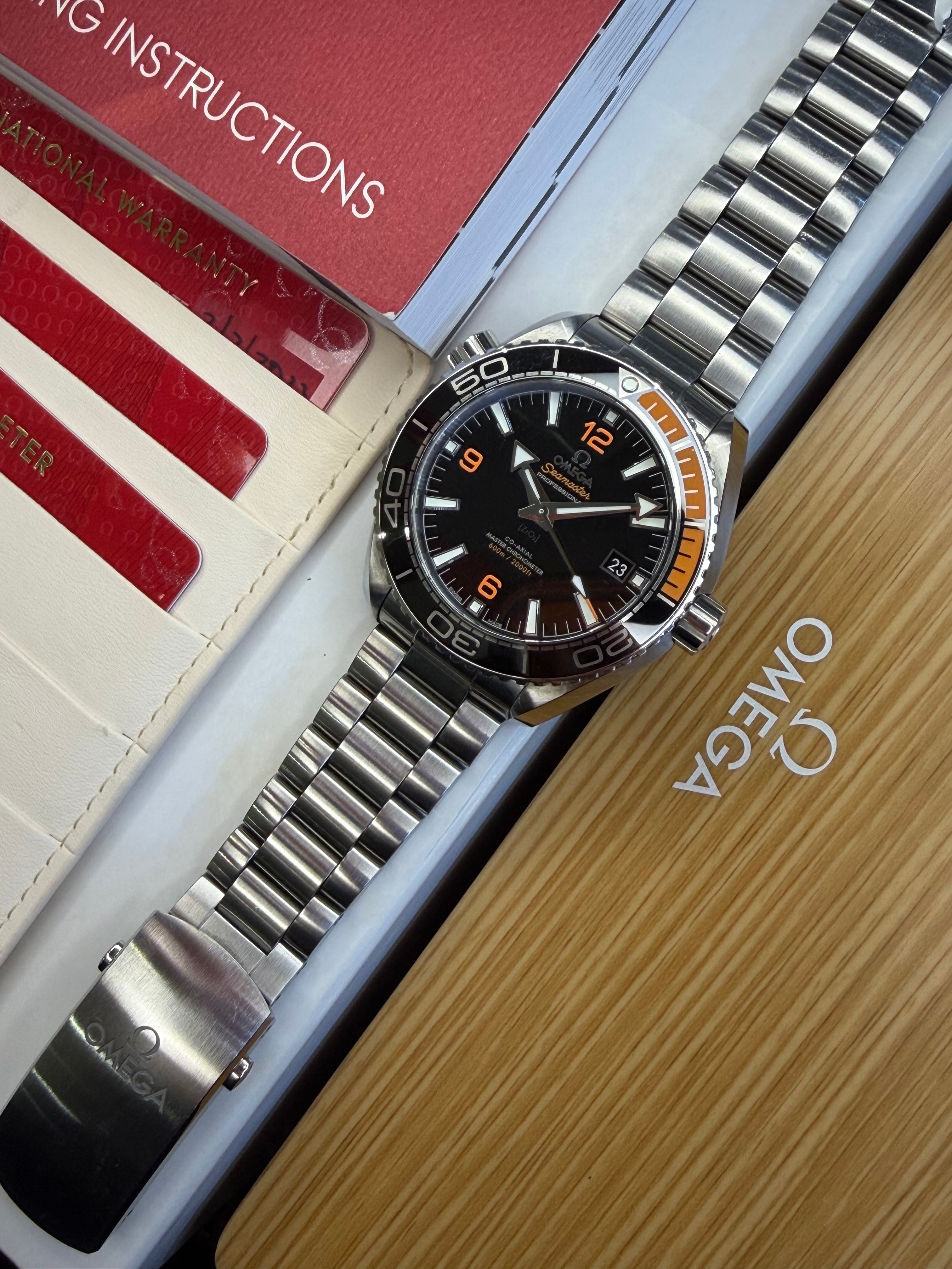 Omega Planet Ocean 43.5 Black & Orange (2023 Full Set) 2024 Omega Service