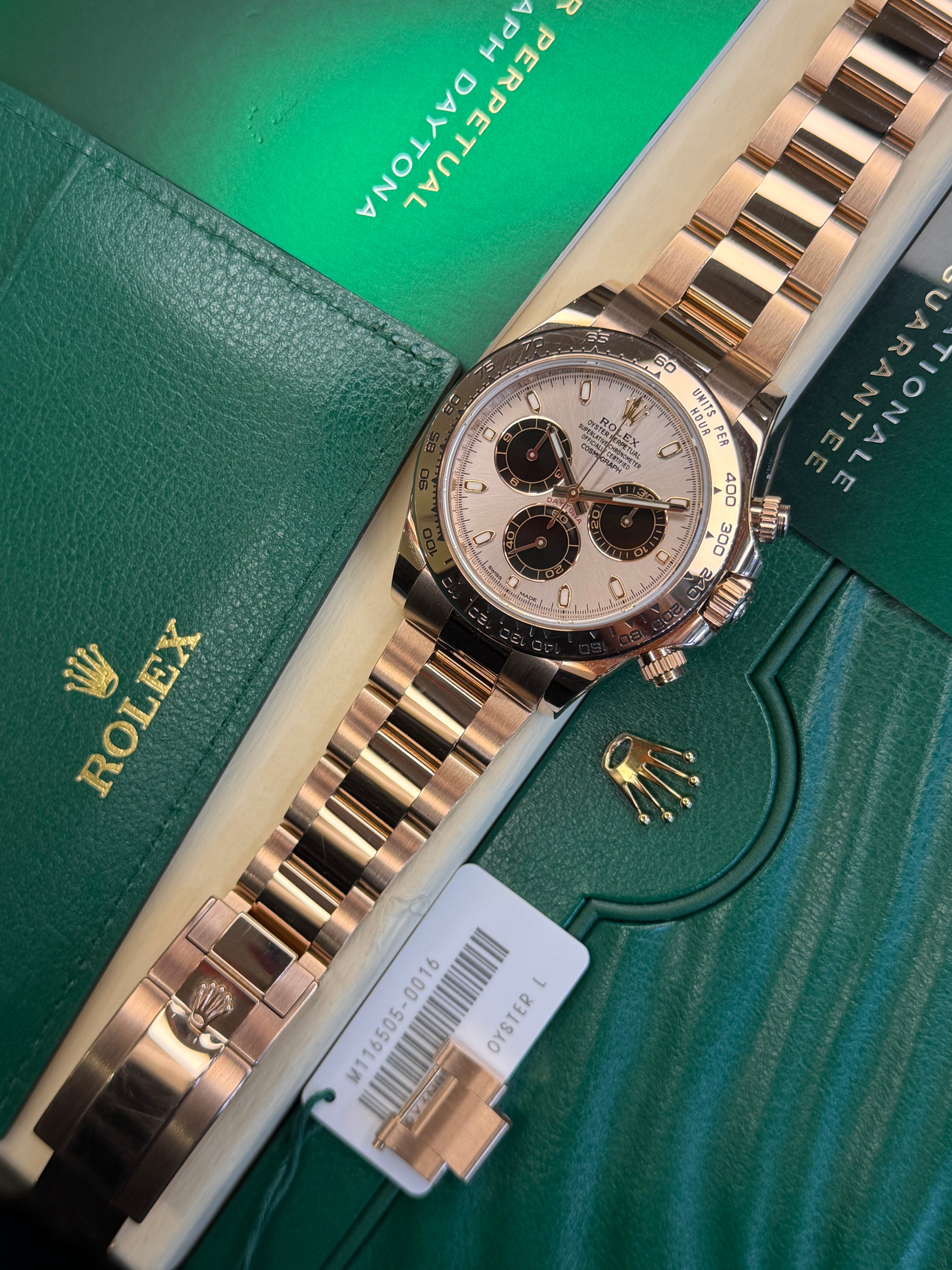 Rolex Daytona Sundust (2023 Box & Papers) Rose Gold 116505