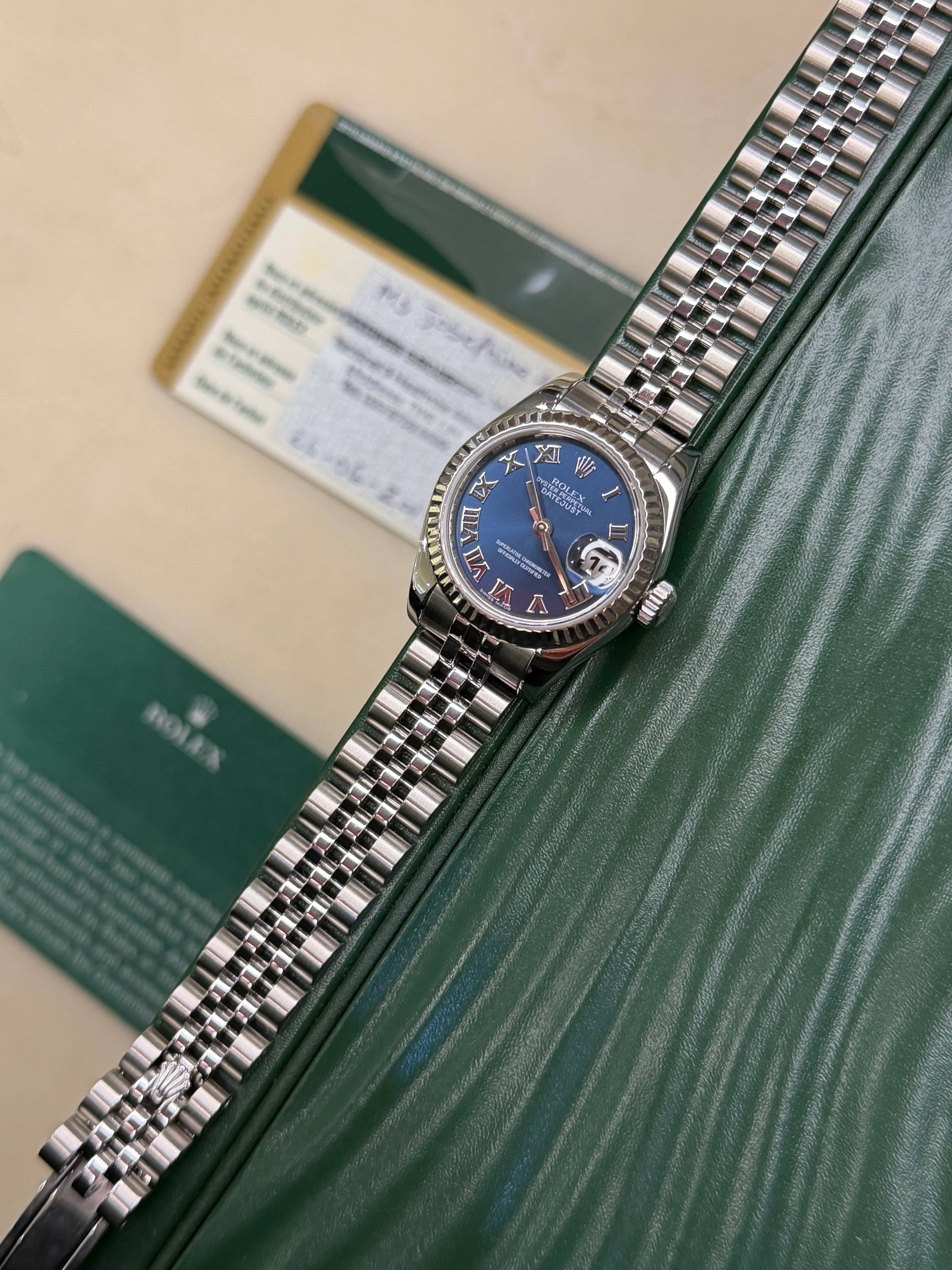 Rolex Datejust 26 Blue Roman (2014 Box & Papers)