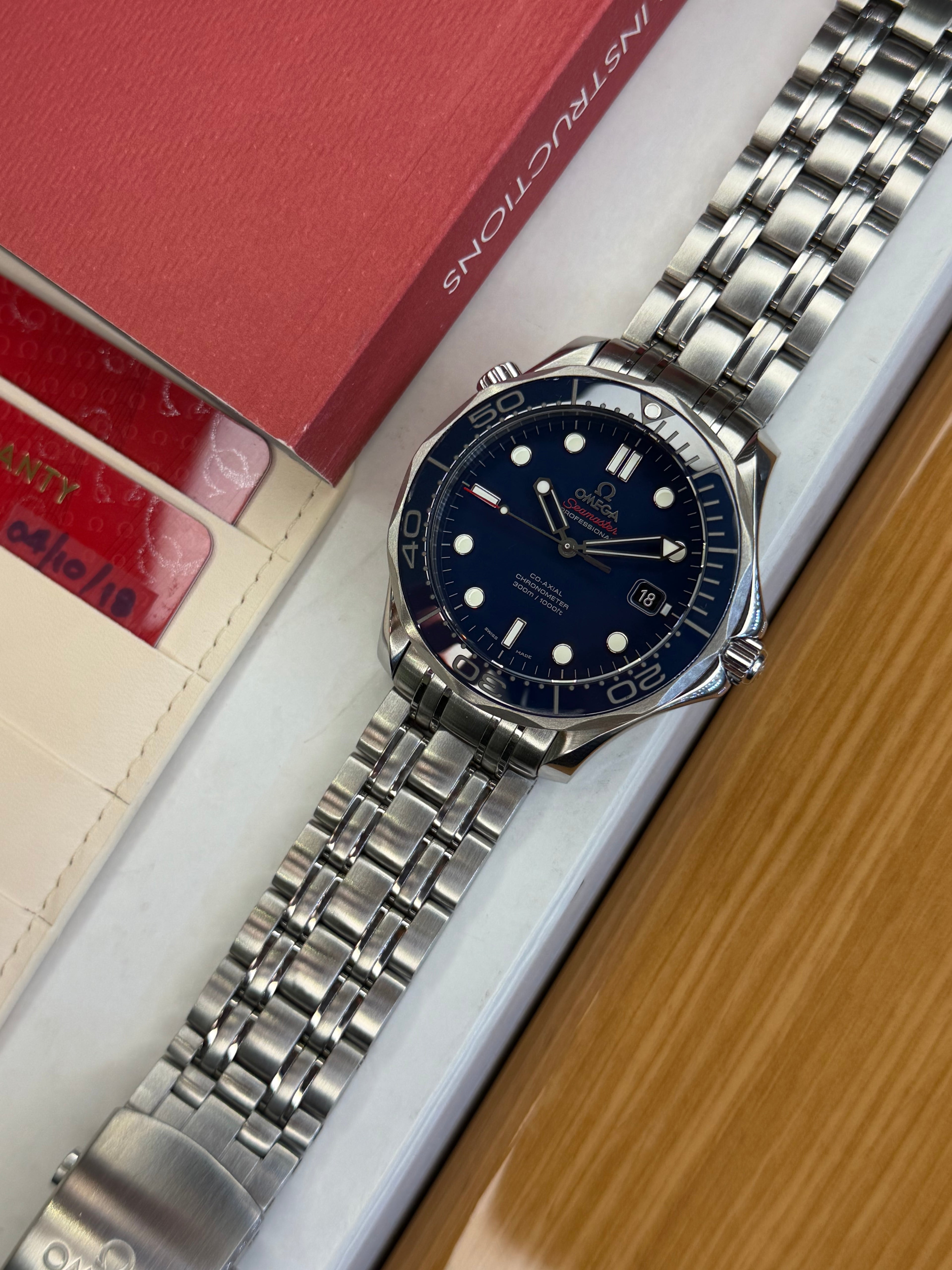 Omega Seamaster Diver 300 Blue Automatic (2018 Box & Papers)