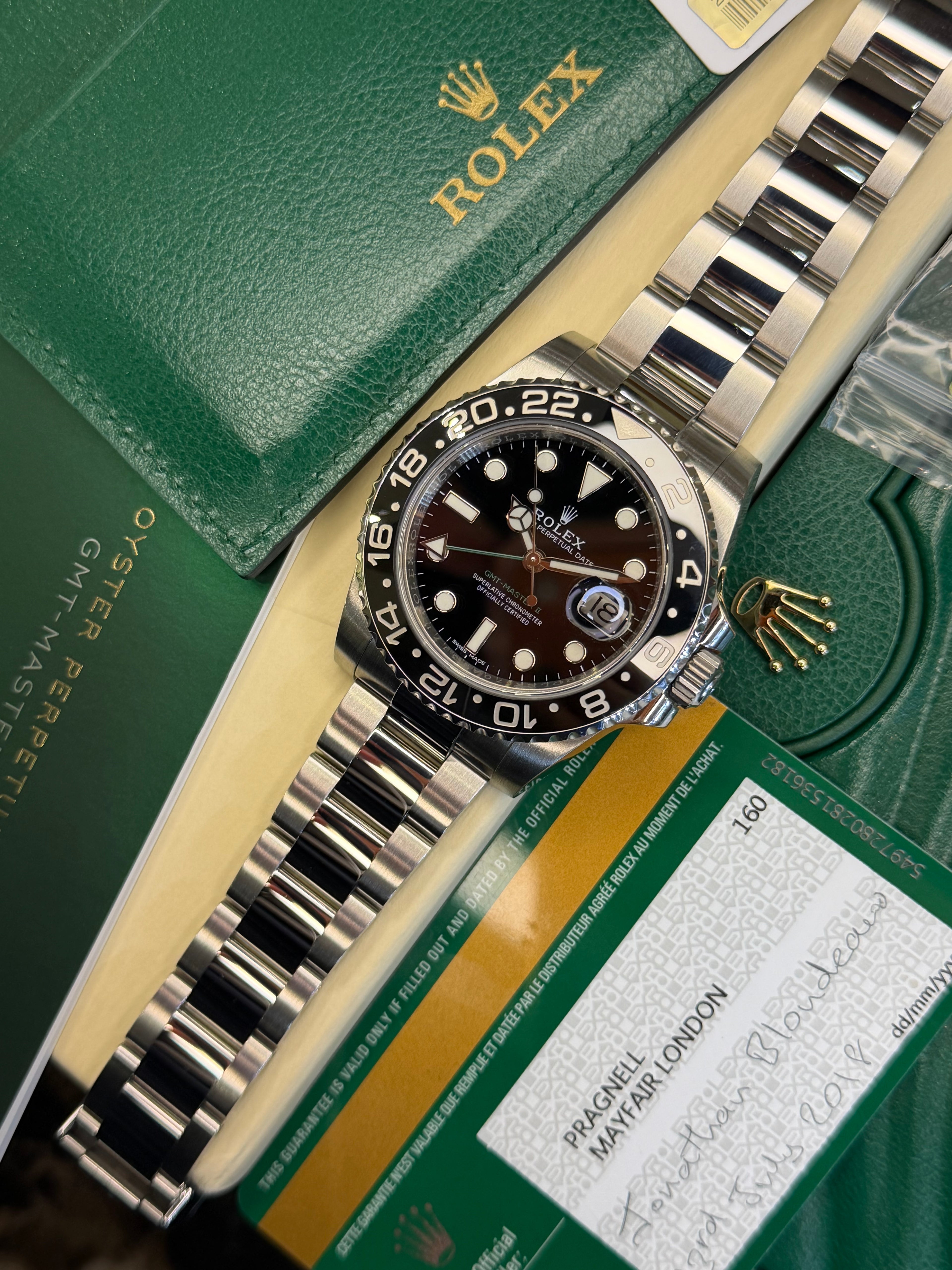 Rolex GMT Master II Black (2018 Collectors Set - 2025 Service)