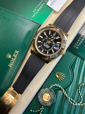 Rolex Sky-Dweller Oysterflex Yellow Gold (2021 Full Set) 326238