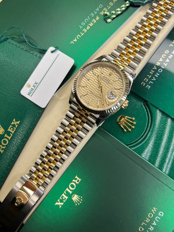 Rolex Datejust 36 Champagne Motif (2022 Full Set)