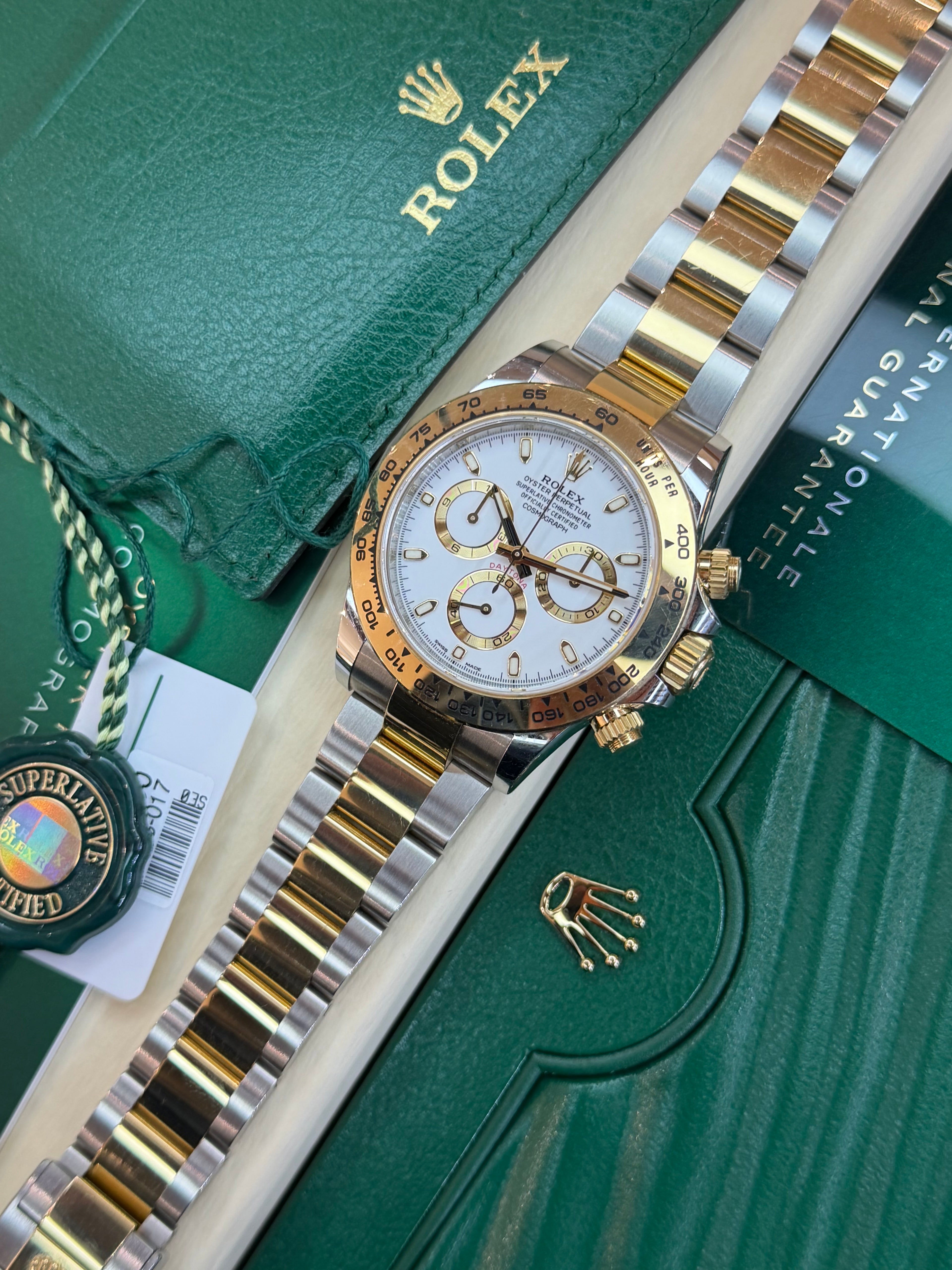 Rolex Daytona White Dial Steel & Gold (2020 Full Set) 116503