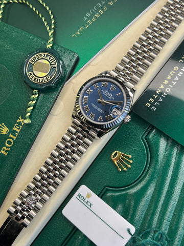 Rolex Datejust 31 Blue Roman Dial (2024 Full Set) 278274