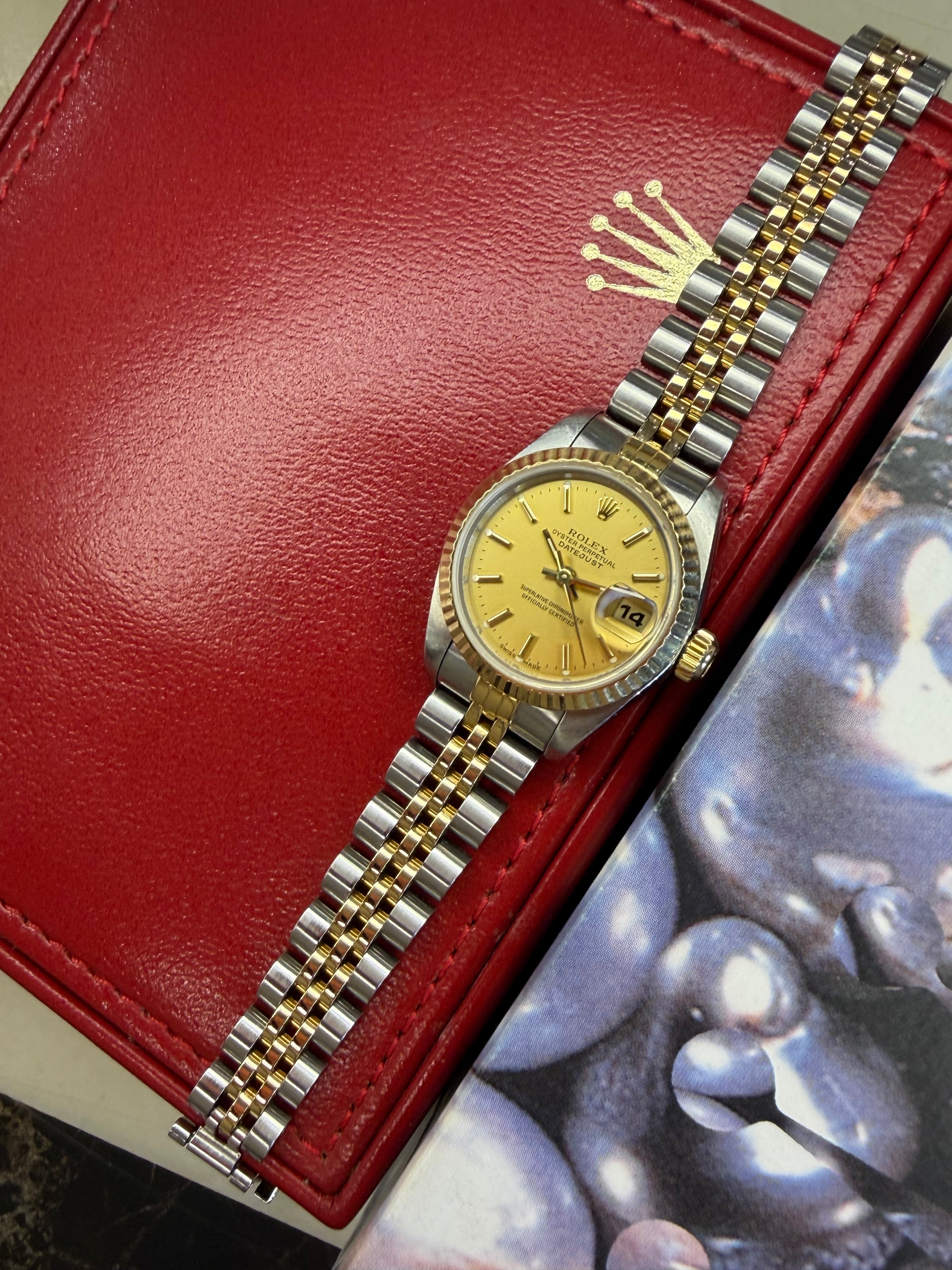 Rolex Datejust 26 Champagne Dial (1990 Watch & Box - Serviced 2026)