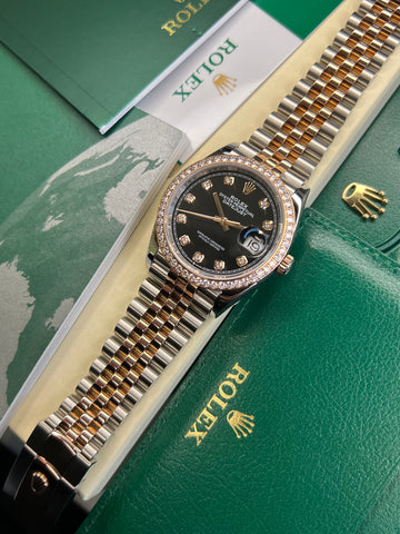 Rolex Datejust 36 Factory Diamond Bezel (2019 B&P - 2023 Rolex Service)