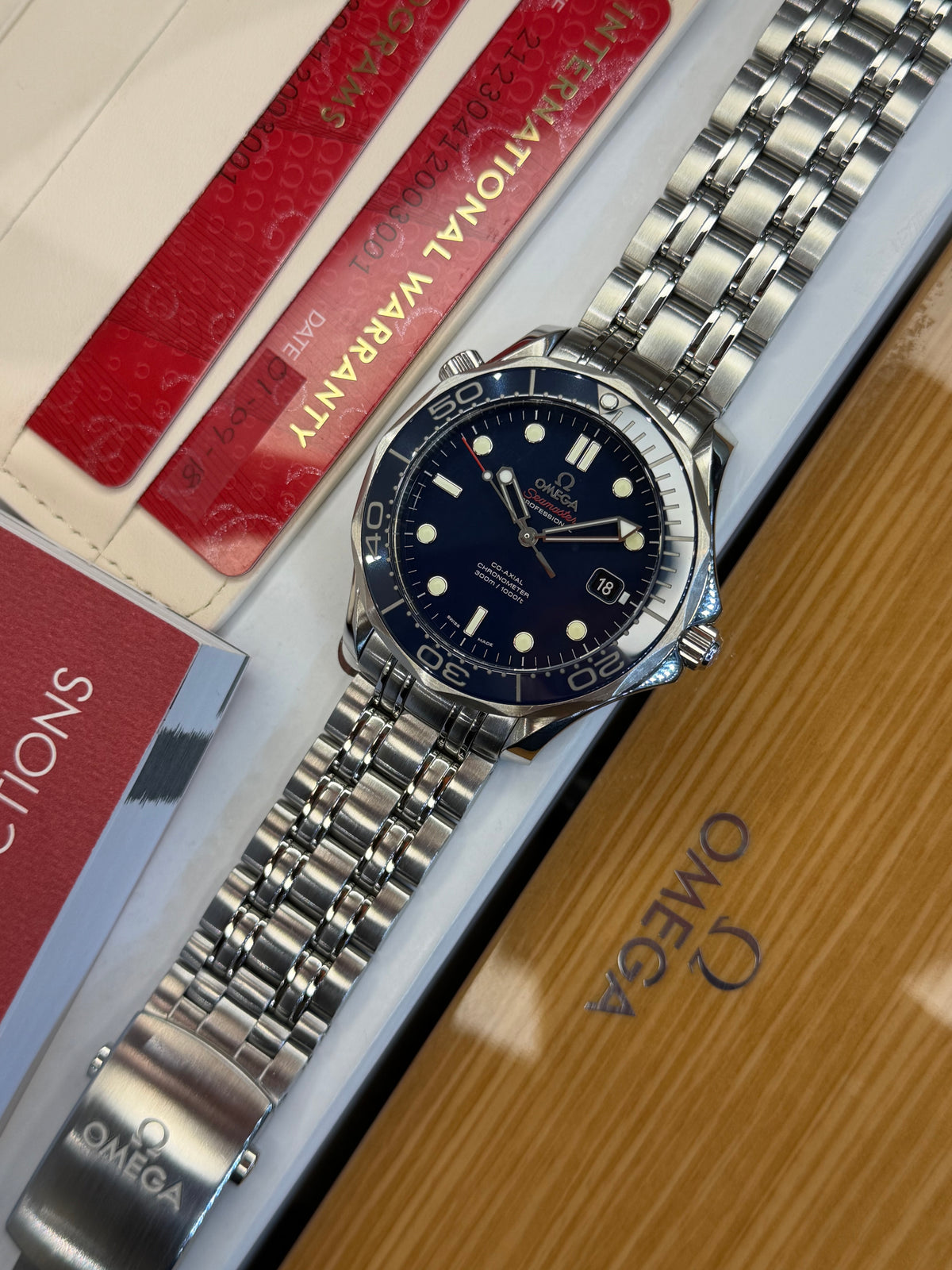 Omega Seamaster Diver 300 Blue Dial (2018 Box & Papers)