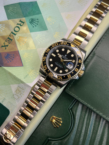 Rolex GMT Master II Steel & Gold (2007 Box & Papers) 116713