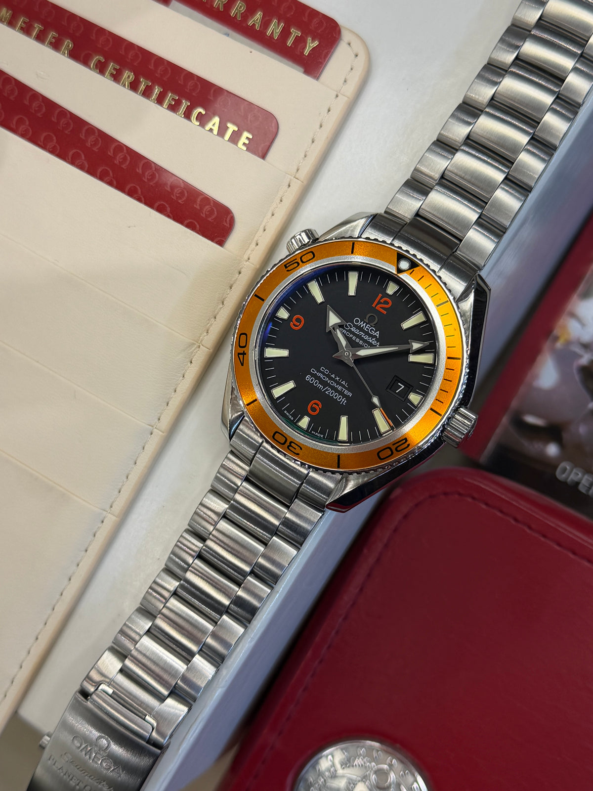 Omega Planet Ocean 42 Orange Bezel (2007 Full Set)