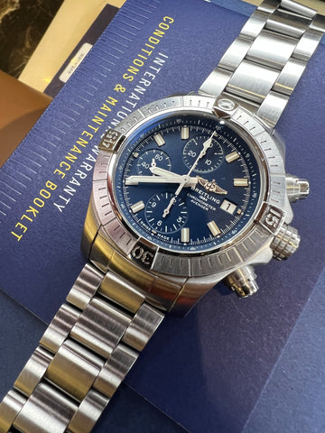 Breitling Avenger Chronograph Blue Dial 43mm 2023 Box & Papers A13385