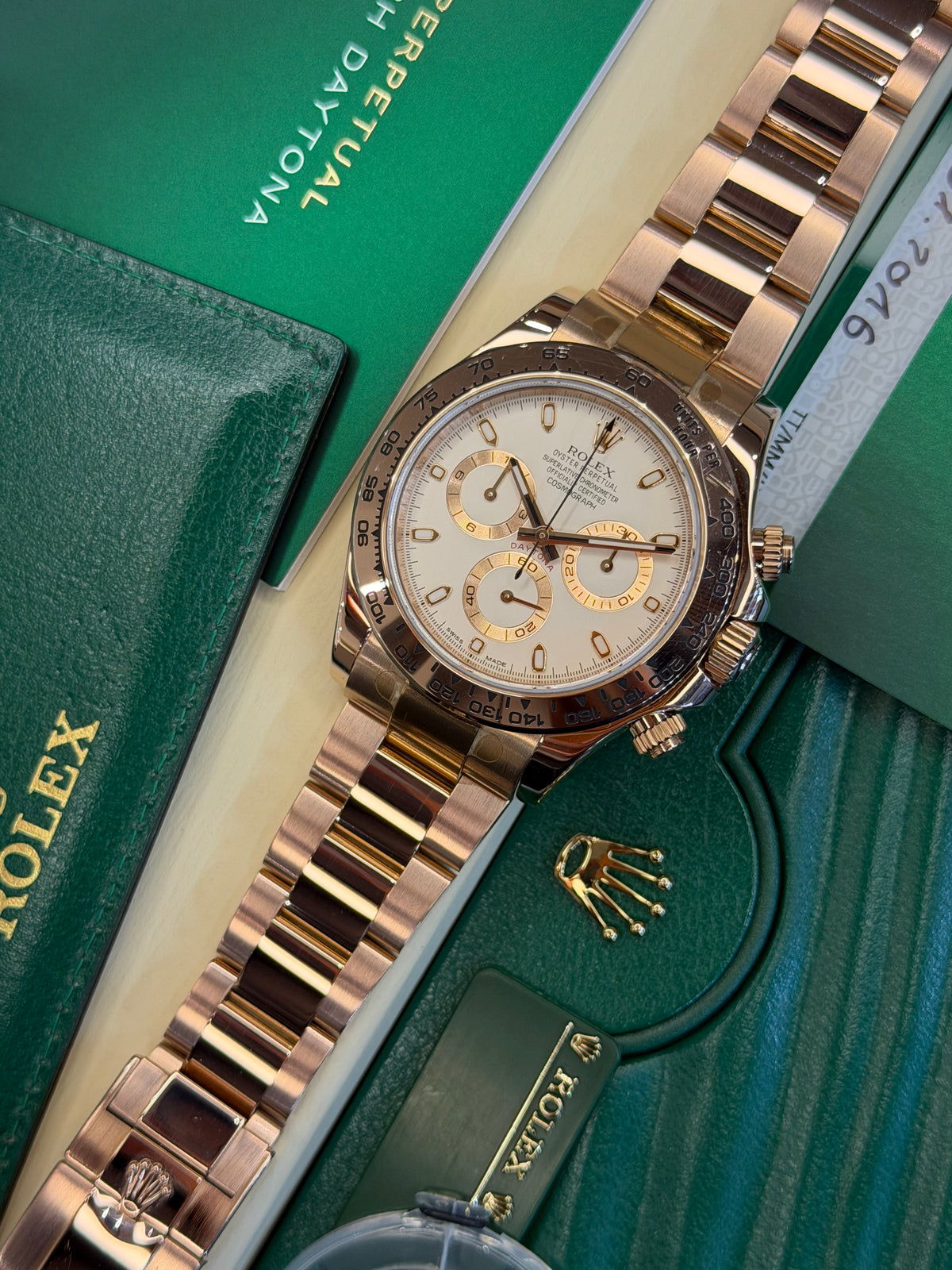 Rolex Daytona Rose Gold Ivory Dial (2016 Box & Papers) 116505