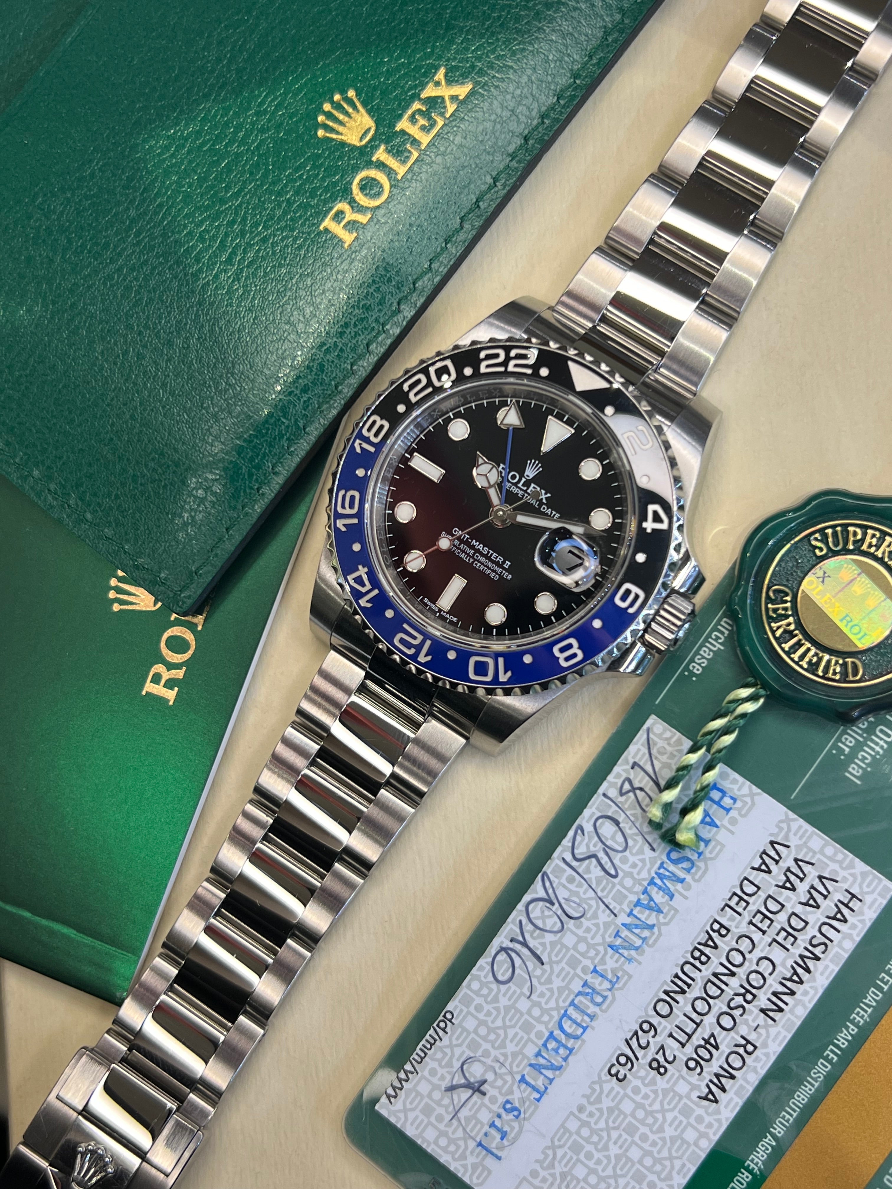 Rolex GMT Master II "Batman" (2016 Box & Papers) 116710BLNR