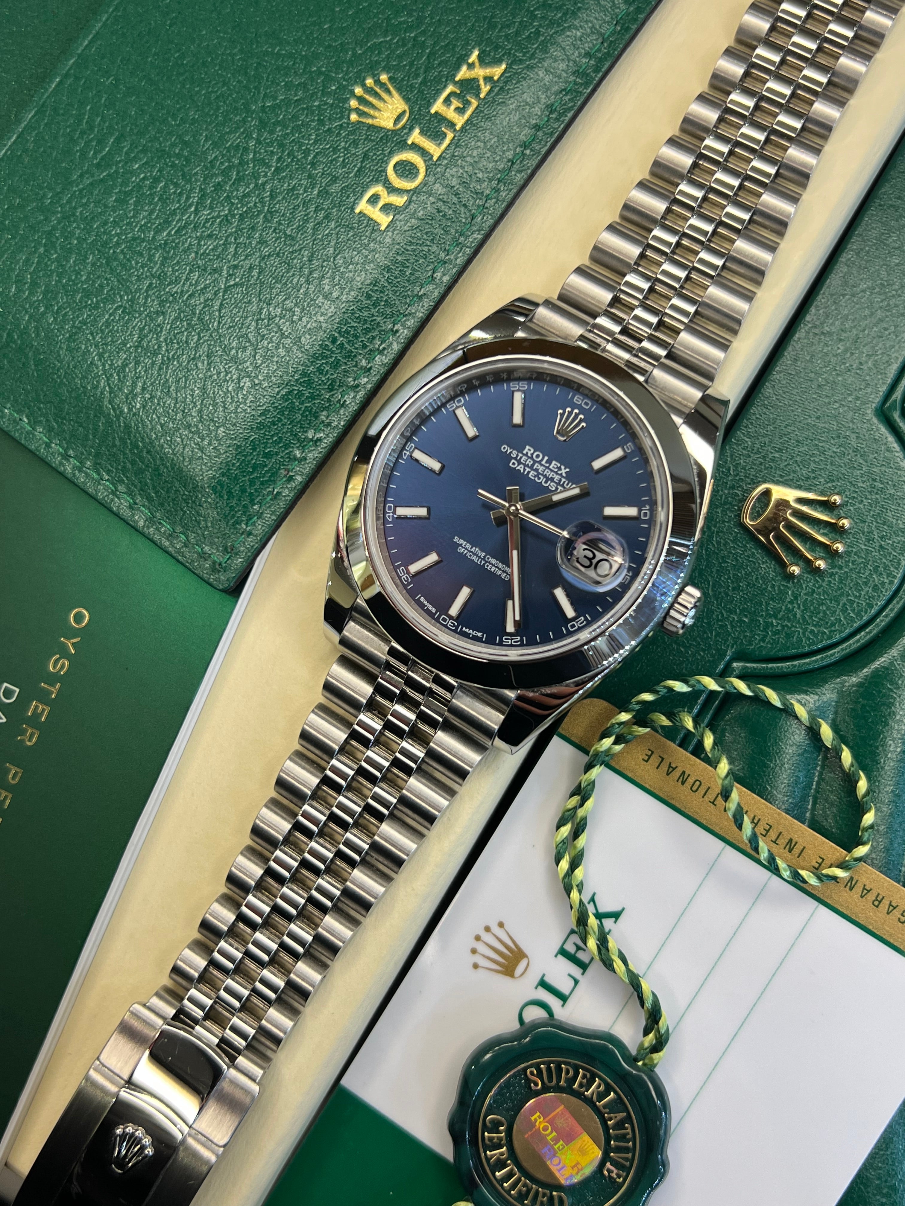 Rolex Datejust 41 Blue Dial (2019 Box & Papers) 126300