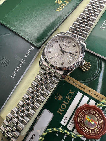 Rolex Datejust 36 Silver Jubilee Diamond Dial (2014 Box & Papers)