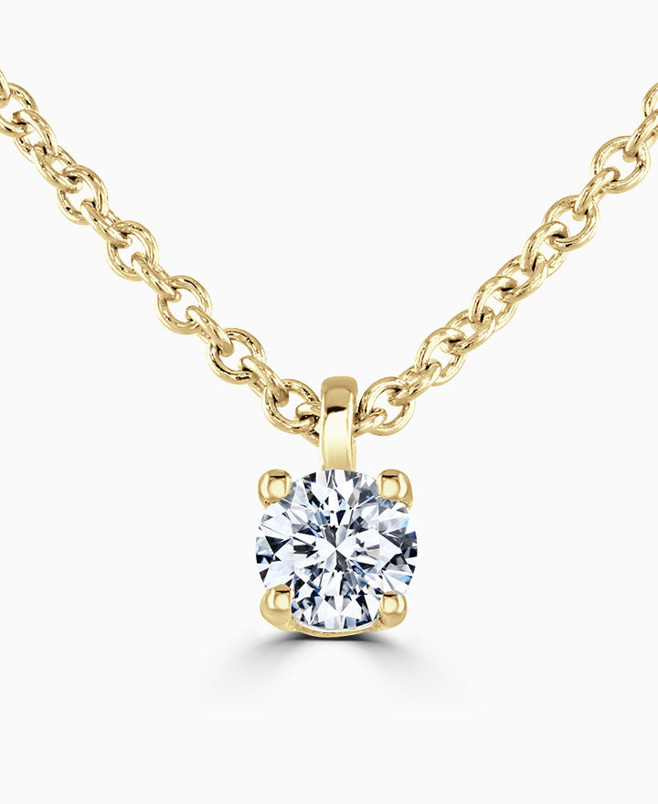 18ct Yellow Gold 1.50ct Lab Grown Round Brilliant Diamond Pendant